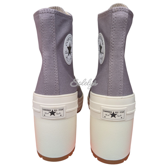Converse Chuck 70 De Luxe Heel Mauve Stone Grey Purple Platform Sneaker Womens 6 - Picture 3 of 9